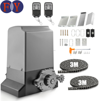 Kit d'ouvre-porte coulissant automatique robuste 370W 800kg à entraînement par chaîne avec chaîne métallique de 6m, télécommande et support de levage