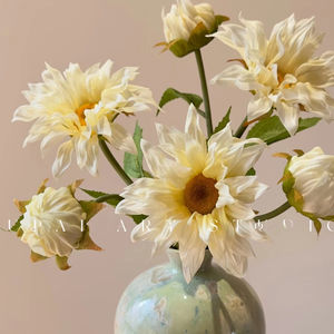 نسيج كلاسيكي مرطب لوتس صناعي لوحة زيتية تصميم Ins لتصوير سطح المكتب - Product Image 1