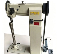 Machine à coudre industrielle verticale à grande hauteur de point pour la fabrication de chaussures avec petite colonne