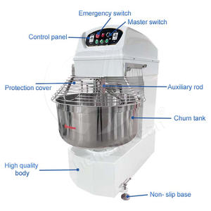 OCEAN pétrin de boulangerie 5kg 30kg 50kg 75kg 100kg mélangeur horizontal en spirale de pâte à pâtisserie équipement de cuisson - Product Image 3