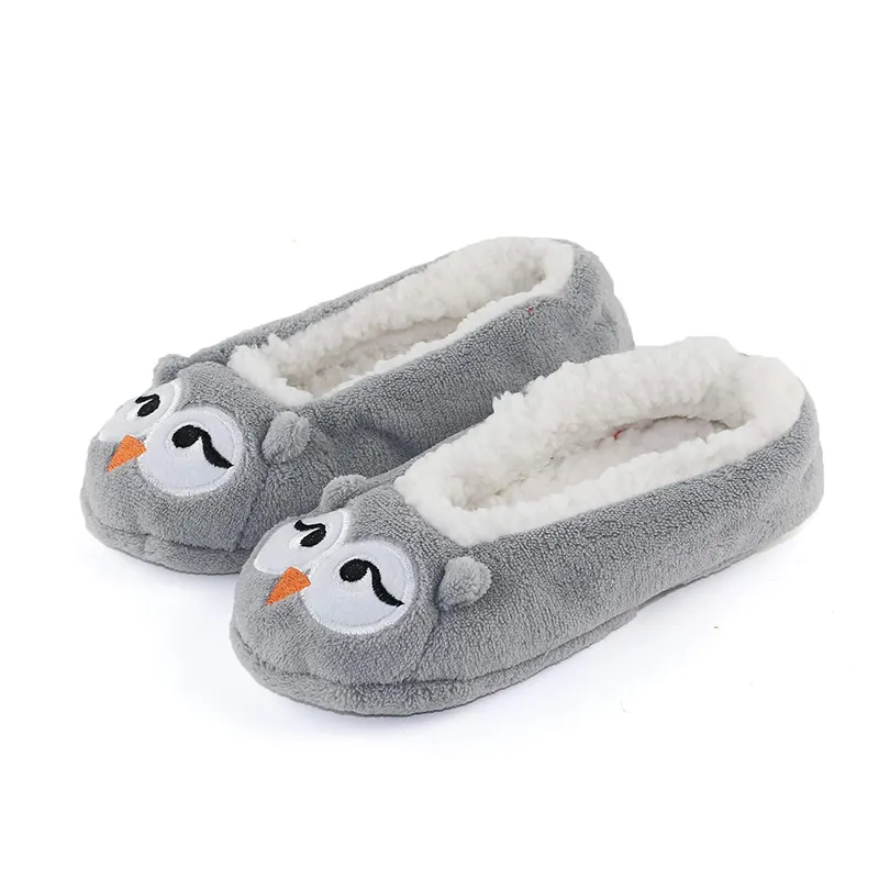 Fancy shoes fuzzy soft warm winter bunny sloth cat pig custom animals plush slippers for women