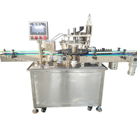 Machine de remplissage, de bouchage et d'étiquetage automatique monobloc rotative pour flacons d'huiles essentielles de 15 ml avec plateau tournant