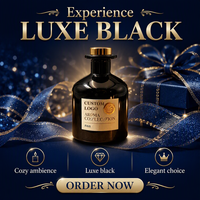 Diffuseur de parfum en verre noir avec fleur artificielle, logo personnalisé, vente en gros d'usine, pour la maison et l'hôtel, aromathérapie