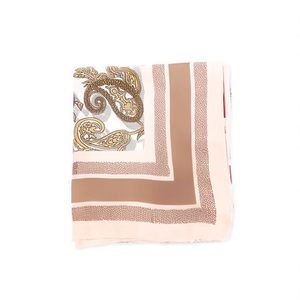 Foulard Paisley Quadrato 70x70cm in Seta Stampata, Accessorio di Moda - Product Image 2