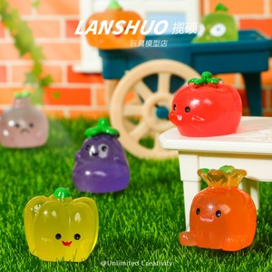 ตุ๊กตาผักเรืองแสงในที่มืด Lanshuo ทำจากโลหะผสมสังกะสี รูปทรงอาหารการ์ตูน จี้ DIY สำหรับทำเครื่องประดับ ของขวัญสำหรับทุกเพศ - Product Image 3