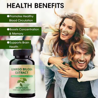 Comprimés d'extrait pur de feuille de Ginkgo Biloba OEM et supplément à base de plantes de Ginseng 300mg 500mg – Comprimé original de Ginkgo Biloba