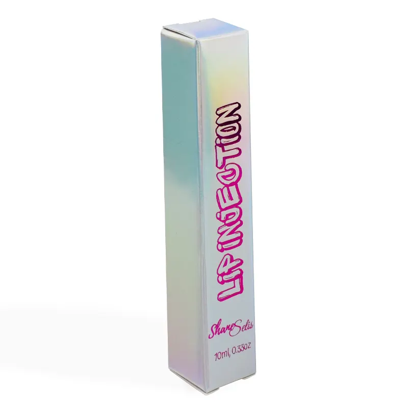 도매 럭셔리 사용자 정의 로고 레이저 립글로스 화장품 포장 아트 종이 포장 상자