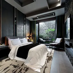 Hotel Project Supplier Latest Modern Queen Size Complete Set 3d Design Hotel Bedroom Furniture Set