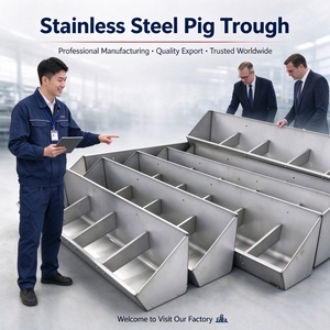 New Stainless Steel Finishing Pig <strong>Trough</strong> Fattening Pig Feeder 2/3/4/5/6/7/8/10 Holes Single-Sided Feeding <strong>Trough</strong> Ready to Ship - Product Image 5