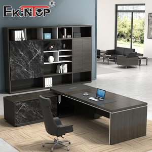 Sinonis High-end Modern Office Furniture <b>Set</b> Executive Manager <b>Desk</b> with Side Cabinet One-stop Matching Furniture Factory Direct - Product Image 3