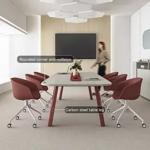 Modern Luxury Jieao C Series Office Furniture 8 Person Conference Council Desk Meeting Table Negotiating Table