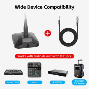 Nuevo Micrófono de Condensador Cardioide con Cable <span class=keywords><strong>MS</strong></span>-260 Gooseneck para Sala de Reuniones, Grabación, Canto, Estudio, XLR, Escritorio, con Función Pulsar para Hablar - Product Image 4