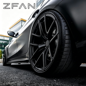 Nouvelles jantes de voiture en aluminium forgé ZFAN noires 18-26 pouces 5x114.3/5x112/5x130 PCD 25 mm design concave garantie à vie pour <span class=keywords><strong>Audi</strong></span> - Product Image 3