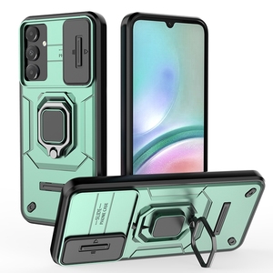 Coque arrière robuste avec fenêtre coulissante pour Samsung A15/F15/M15/A35/A25/A55, étui blindé avec support d'anneau pour Galaxy M55 - Product Image 2