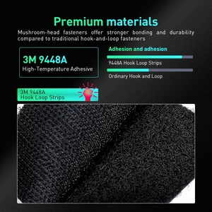 Cinta de Gancho y Bucle Superadhesiva Negra de Alta Resistencia, Rollo de PVC Entrelazado para Embalaje, Hogar y Oficina, 10,000 Usos - Product Image 4