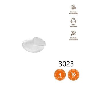 Disposable Paper Plates 16 Cm 4 Units Eco Friendly Recyclable - Product Image 2