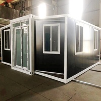 Maison conteneur préfabriquée extensible de luxe avec 2 chambres aux normes australiennes avec panneau sandwich pliable en acier pour cuisine