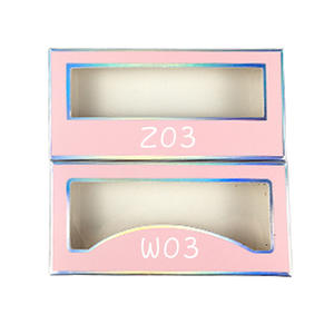 批发定制化妆品长方形窗盒奢华美妆纸睫毛包装盒 - Product Image 4