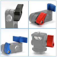 Vis à levier en aluminium rouge et noir M4 M5 M6 pour mini-support de caméra, poignée en aluminium avec filetage en acier inoxydable pour trépied