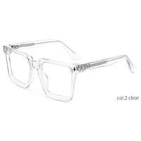 Lunettes de lecture carrées YIYI rétro à grande monture noire en acétate, anti-lumière bleue, pour hommes et femmes