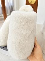 Pantoufles pour femmes personnalisées, confortables, imperméables, chaudes pour l'hiver, douces, légères, en peau de mouton