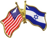 Drapeau de l'amitié épinglettes drapeau patriotique américain et israël vêtements alliage jour de l'indépendance, métal, pas de pierre précieuse