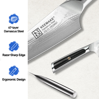 KEEMAKE 67-laags Damascus staal VG10 kern schilmesje groothandel 3,5 inch superscherp fruitmes met G10 handvat