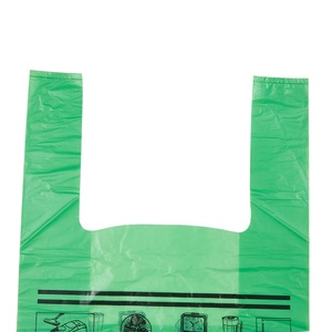Custom Printed Eco Friendly Cornstarch Biodegradable t Shirt <b>Bags</b> Bio <b>Compostable</b> Organic Plastic Shopping <b>Bag</b> - Product Image 2