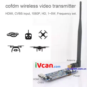 HD अनुरूप CVBS वीडियो और ऑडियो COFDM पोर्टेबल वायरलेस डीवीआई ट्रांसमीटर