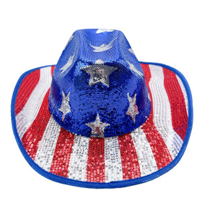 Chapeau <span class=keywords><strong>de</strong></span> cowboy Mardi Gras brillant à paillettes colorées pour les fans <span class=keywords><strong>de</strong></span> football, accessoire <span class=keywords><strong>de</strong></span> costume pour <span class=keywords><strong>le</strong></span> Mardi Gras, chapeau <span class=keywords><strong>de</strong></span> costume pour les matchs <span class=keywords><strong>de</strong></span> football - Product Image 2