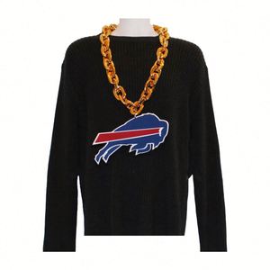 Colgantes LED 3D de EVA con logo de equipo de 8'' de gran tamaño, cadena gruesa para aficionados, para clubes de béisbol, hockey sobre hielo y fútbol, cordones promocionales grandes - Product Image 2