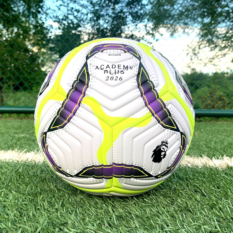 Taille 5 gaufré Premier League vert et violet