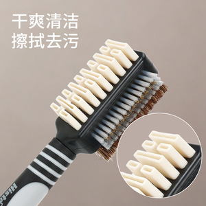 Cepillo para zapatos de pelo de caballo de doble cara para limpiar zapatos deportivos de gamuza y lona - Product Image 3