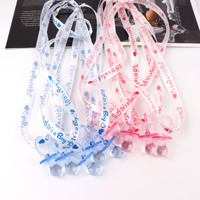 Offre Spéciale – Collier Sucette Jetable en Acrylique Transparent, Décoration d'Anniversaire Mignonne, Pendentif de Haute Qualité pour Baby Shower (Vente en Gros)