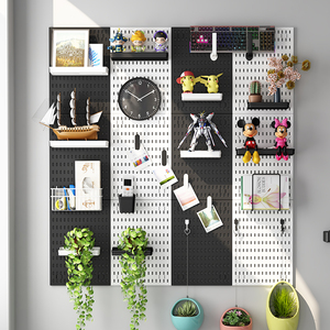 Yeni tasarım ev duvar askısı delik kurulu organizatör raf plastik tepsi kutusu kanca kendinden yapışkanlı mutfak duvara monte raf raf seti - Product Image 3