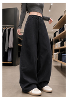 Nouveau pantalon d'été léger taille haute fluide coupe ample et large pour femmes de petite taille