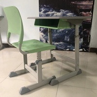 Table d'écriture scolaire bon marché pour bureau et chaise de salle de classe avec tiroir à livres pour ensemble de mobilier étudiant type d'emballage en bois