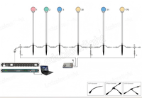 Boules LED 3D à pixels de 45 mm, guirlande lumineuse LED RGB SPI/DMX, sphères LED contrôlables pour la décoration ambiante, les fêtes, les événements en plein air