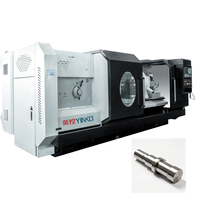 Tour CNC à grande portée CK6180B, capacité de broche 105 mm, longueur 1700 mm, banc rectifié de précision pour ateliers de quincaillerie et de tuyauterie à brides