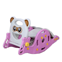 Cheval à bascule multifonctionnel 3 en 1 pour enfants, combinaison chaise à bascule et toboggan convertible, jouet d'activités intérieures pour tout-petits