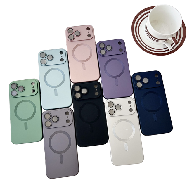 Factory Customization Electroplating Soft TPU Cover Magnetic Wireless Charging Case for  17 Air16 Pro Max 15 14 Plus 13 12 11