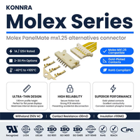 Molex PanelMate 1,25mm Pitch 2 3 4 5 Pin Macho Hembra Shell Cable a placa Batería Conector eléctrico para Molex 51146-0200