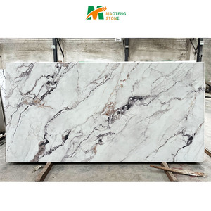 Nhà Máy Trung Quốc trực tiếp đá nhân tạo tấm Vàng calacatta đá cẩm thạch sứ thạch anh đá nhà bếp Countertop - Product Image 1