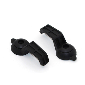 Black <b>Plastic</b> Office Desk Under-<b>Hook</b> Workstation Desk Storage <b>Hook</b> with Punch Hole Bag Hanger Accessory for Garments - Product Image 4
