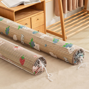Summer <b>Mat</b> Storage Bag Cylindrical Rollable Dustproof Cover For Bamboo Rattan Straw <b>Mats</b> Bedroom Use - Product Image 4