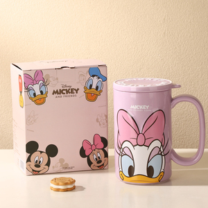 Taza de Café de Cerámica Grande de 690 ml con Diseño de Dibujos Animados, Linda Taza de Café con Tapa de <span class=keywords><strong>Mickey</strong></span>/<span class=keywords><strong>Minnie</strong></span>/Pato Donald - Product Image 6