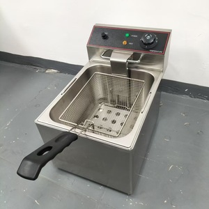 Friteuse électrique professionnelle en acier inoxydable 8L à panier unique pour restaurants et cuisines d'hôtels - Product Image 1