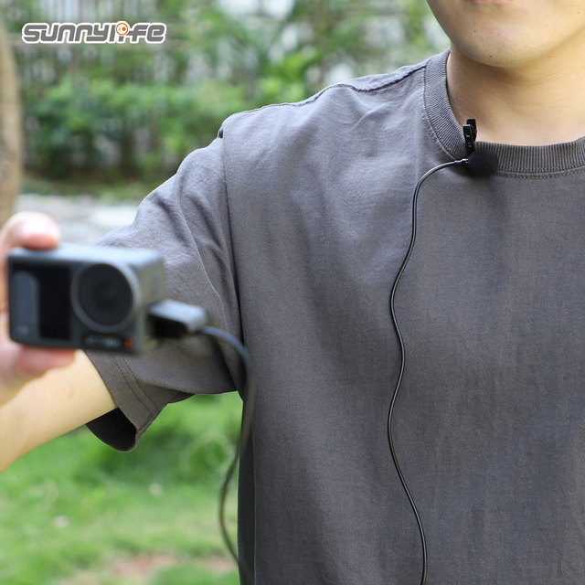 Insta360 X4/ Pocket 3/ Action 3 Camera Accessories Clip-on Lavalier Mini Mic for Video Recording Interviews & Living Performance