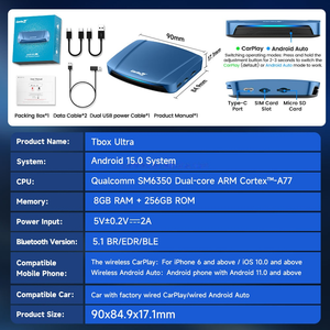 <span class=keywords><strong>Tbox</strong></span> Ultra SM6350 8G+256GB Android 15.0 Smart 5G Car Play Android Box Car  Adaptateur sans fil Carplay Android Auto pour Apple - Product Image 6