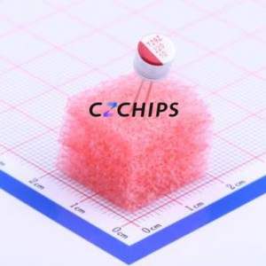 Condensador Sólido SPZ1AM221E05O00R, Componente de Orificio Pasante (THT), D6.3xL5mm 220uF 20% 10V 2.8A100kHz - Product Image 1